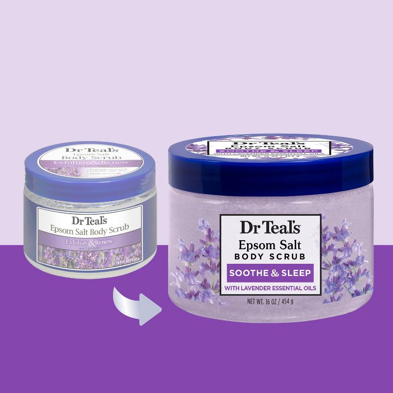 Dr Teal&#39;s Exfoliate &#38; Renew Lavender Epsom Salt Body Scrub - 16oz, 3 of 16