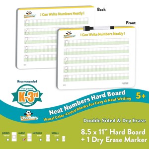 Channie's NEAT NUMBERS HARD WHITE BOARDS 0-9 : Target