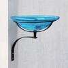 12.5" Reflective Crackle Glass Birdbath Bowl: No Assembly, Wall Bracket Included - Achla Designs - 2 of 4