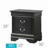 Kumasinova Nightstand with 2 Drawers,Wooden Small Bedside Table with Metal Handles,End Table for Bedroom,Living Room - 3 of 4