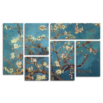 6pc Almond Blossoms by Vincent van Gogh - Trademark Fine Art