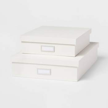 
Canvas Desk Storage Box Set of 2 - Brightroom™