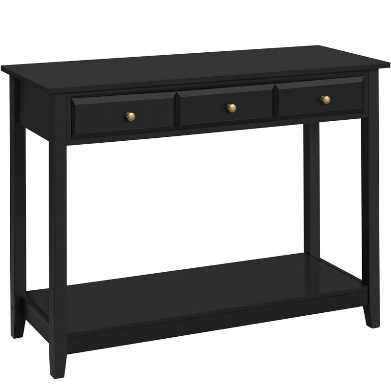 Yaheetech 3-Drawer Console Table with Storage Shelf, 1 of 9