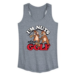 Women's - Disney - I'm Nuts About Golf Graphic Racerback Tank - 1 of 4