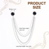 Unique Bargains Bouquet Coat Round Rhinestone Hanging Tassel Chain Lapel Suit Brooch Pins 1 Pc - 2 of 4