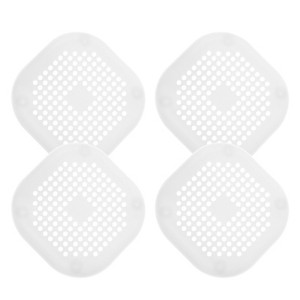 Unique Bargains Shower Drain Hair Catcher Square Drain Cover with Suction Cup Silicone Strainer Hair Stopper - 1 of 4