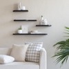 MH London Dale  36" Set of 4 Wall Mounted Shelves Mango Wood in Black - 4 of 4