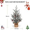 GAOMON 24 Inch Table Top Christmas Tree with 50 Warm White Lights, Small Mini Christmas Pine Tree, Snow Flocked - 4 of 4