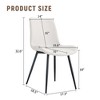 LOVMOR 6-piece artificial leather backrest cushion dining chair - 3 of 4