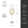 Viski Liminal Crystal Flutes, Ultrathin Clear Drinking Glasses, Thin & Lightweight, Elegant Glassware for Champagne, Wines & Cocktails, 9 oz, Set of 4 - 3 of 4