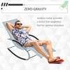 Gulches Zero Gravity Rocking Chair Outdoor Chaise Lounge Chair Recliner Rocker,Detachable Pillow,Fighting Fabric for Patio, Deck, Pool, Grey - 3 of 4