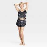 Women's Satin Lace Trim Tank and Shorts Pajama Set - Colsie™