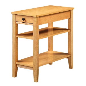 American Heritage 3 Tier End Table with Drawer - Breighton Home - 1 of 4