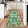 Area Rugs: Washable Non-Slip Vintage Boho Carpet, Soft Low Pile Foldable Stain Resistant Rug for Living Room, Bedroom, Home, Dining Room - 4 of 4