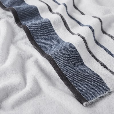 Moroccan Blue and Gray Turkish Cotton 6-Piece Towel Set