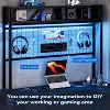 Garvee U Shaped Gaming Desk - 78.7" Reversible Computer Desk with Built-In Monitor Stand, LED Lights, and Charging Support - 3 of 4