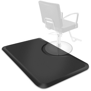 Saloniture 3 ft. x 5 ft. Salon & Barber Shop Chair Anti-Fatigue Floor Mat -Black Rectangle - 1 of 4