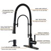 WOWOW Single Handle Pull Down Spring Kitchen Faucet with Soap Dispenser - 3 of 4