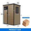 5x3FT Outdoor Storage Shed, All-Weather Plastic Storage Shed with Side Windows, Floor, Lockable Doors for Backyard Garden Pool Tool - 2 of 4
