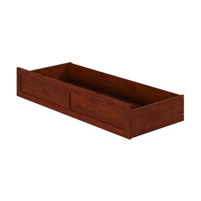 Queen Foot Drawer Walnut - AFI: Smooth Glide Storage, Non-Marking Rollers