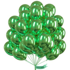 PartyWoo Balloons Metallic Green Apple 12 Inch 50 pcs - 1 of 4
