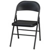 MECO Sudden Comfort All-Steel Folding Chair Set with Steel Frame and Contoured Backrest for Indoor or Outdoor Events, Black Lace (Set of 4) - 2 of 3