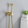 Cobbe Wall Mounted Adjustable Temperature Handheld Bidet Sprayer Kit Bathroom Toilet Bidet Attachment Set Brushed Gold - 2 of 4