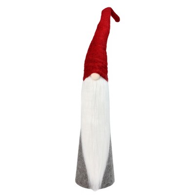 Northlight 22.5" Medium Bendable Tall Skinny Red and Grey Gnome Christmas Decoration