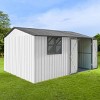 Coolbibila-10Ftx12Ft Storage Sheds, Metal Sheds With Waterproof Roofs And Durable Metal Frame, Tool Sheds With Lockable Doors And Window - 2 of 4