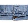 Men's Slim Fit Denim Jacket Cotton Blend Multi-Pocket Design Classic Collar Button Closure Casual - 4 of 4