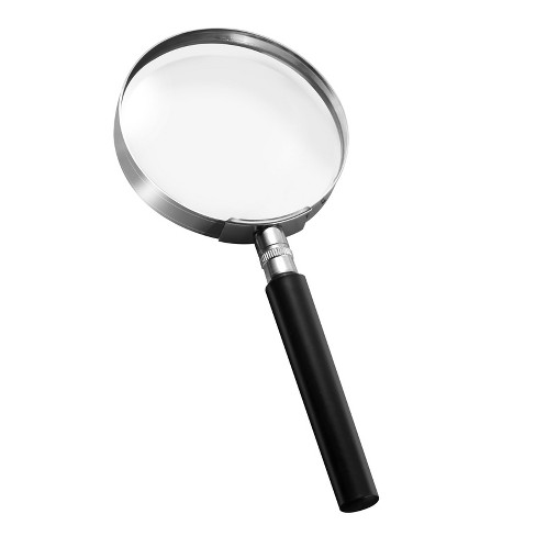 Real Glass Handheld Magnifying Glass with Light for Reading Small