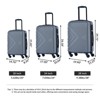 3pcs Luggage Set, 20+24+28 inch Hard Shell Suitcase with Two Hooks, Spinner Wheels 4Q -ModernLuxe - 2 of 4