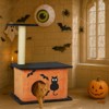Gulches Orange Black 33 inch Halloween Cat Tree Small Large Cats MDF Condo Sisal Scratching Post Two Level Perch Tower Furniture - 4 of 4