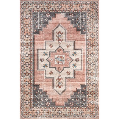 Nuloom Laurel Medallion Pet Friendly Machine Washable Area Rug