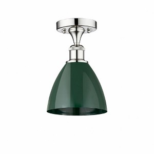Plymouth Dome - 1 Light Semi-Flush Mount In Industrial Style-11.25 Inches Tall and 7.5 Inches Wide - 1 of 1