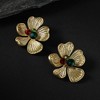 SOHI Women's Multicolour Luminous Petal Stud Earrings - 2 of 4