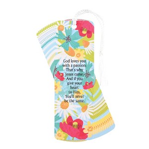 Dicksons God Loves You with Passion, Multicolor 6 x 2 Inch Laminated Cardstock Tassel Bookmark; Pack of 12 - 1 of 2