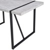 NicBex Dining Table for 6 Kitchen Table Rectangular Faux Marble Top and Metal Base Dining Table for Dining Room - 2 of 4