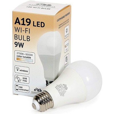 Hamilton Hills 9W Dimmable Yellow LED Smart Bulb with WiFi