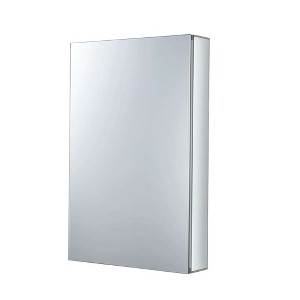 Fine Fixtures Bathroom Medicine Cabinet - Single Door, Recessed/Surface Mount - Right/Left Hinged - Mirrored Interior - 1 of 4