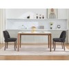 Ridstar Set of 2 Modern Upholstered Dining Chair with Wooden Legs for Kitchen and Dining Room-Black - 3 of 4