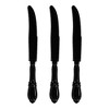 Smarty Had A Party Black Baroque Plastic Dinner Knives - 480 pcs - 2 of 4