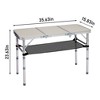 SEVOBAL Folding Tables Portable Adjustable Height Lightweight Outdoor Camping Picnic Table with Carry Handle for Camping Beach, White, 45"*36.5"*12.5" - 2 of 4