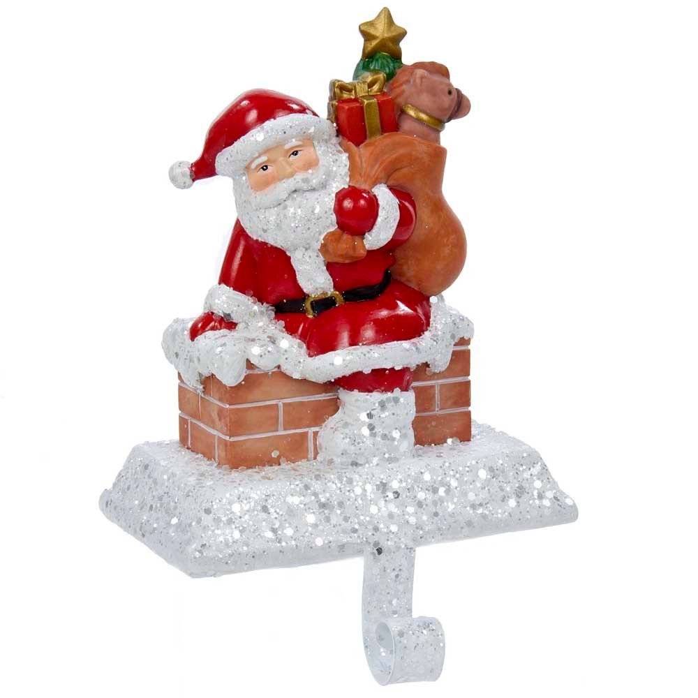 UPC 086131329739 product image for Resin Santa with Gift Box Christ Stocking Holder, Multi-Colored | upcitemdb.com