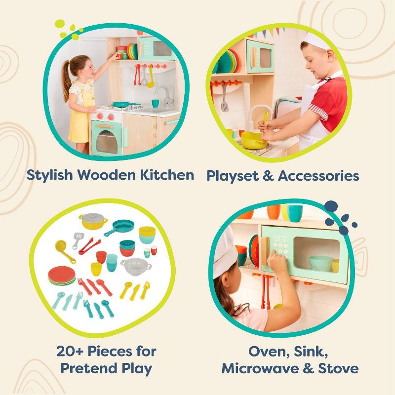 B. toys Wooden Play Kitchen - Mini Chef Kitchenette, 6 of 18