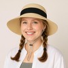 Anna-Kaci Women's Woven Floppy Sun Hat with Wide Ribbon Knot Detail and Curved Brim - 4 of 4