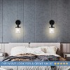 GreenEver 1-Light Modern Sconce, Clear Glass Shade, Industrial Fixture for Bathroom, Living Room, Bedroom, Kitchen Sink, E26 Socket [No Bulb] - 2 of 4