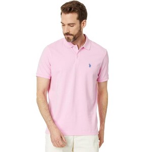 U.S. Polo Assn. Men's Classic Polo Shirt, Two-Button Closure Pique Polo Shirt, Summer Fashion Golf Shirt - 1 of 4
