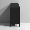 4-Door Storage Sideboard Buffet with Vertical Line Design, Adjustable Shelves & Metal Handles, MDF Cabinet for Dining Room, Kitchen, or Living Space - 4 of 4