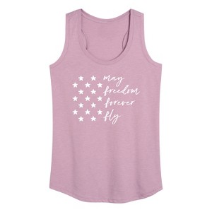 Women's - Instant Message - May Freedom Fly Forever Graphic Racerback Tank - 1 of 4